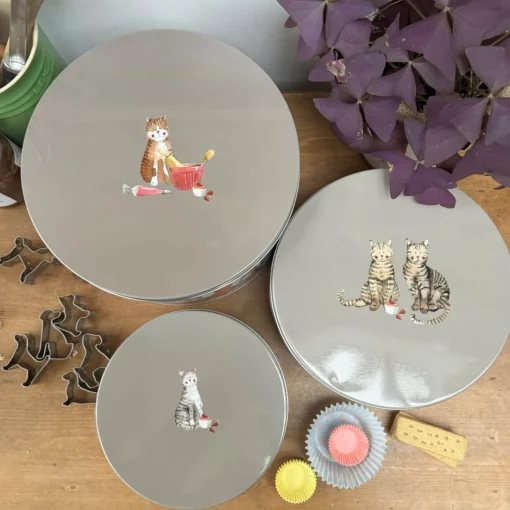 Alex Clark Set Of 3 Cake Tins - Marvellous Moggies