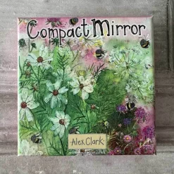 Alex Clark Vegan Leather Compact Mirror - Bees In Summer