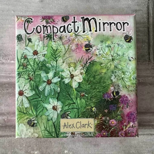 Alex Clark Vegan Leather Compact Mirror - Bees In Summer