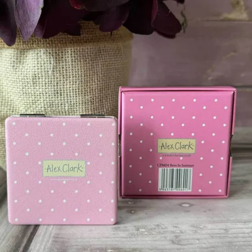 Alex Clark Vegan Leather Compact Mirror - Bees In Summer