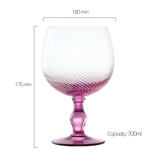 Anton Studios Design Swirl 4 Piece Gin Glass Set