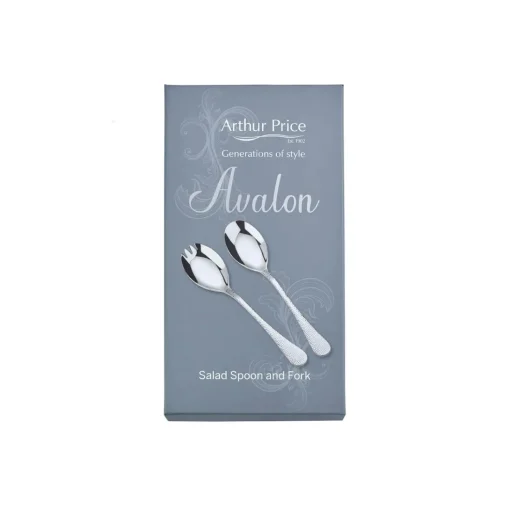 Arthur Price Avalon Stainless Steel Fork & Spoon Salad Serving Set