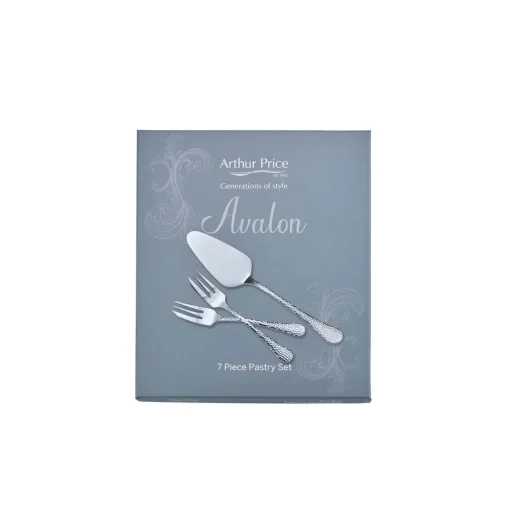 Arthur Price Avalon Stainless Steel Pastry Fork & Server Set - 7-Piece