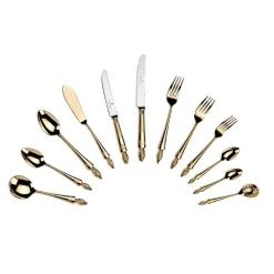 Arthur Price Clive Christian Empire Flame All Gold Caviar Spoon