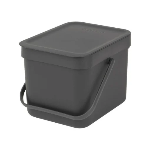 Brabantia Sort & Go 6 Litre Waste Bin - Grey