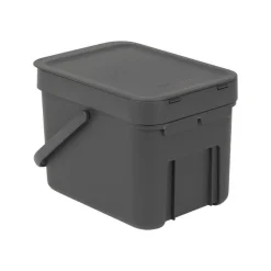 Brabantia Sort & Go 6 Litre Waste Bin - Grey