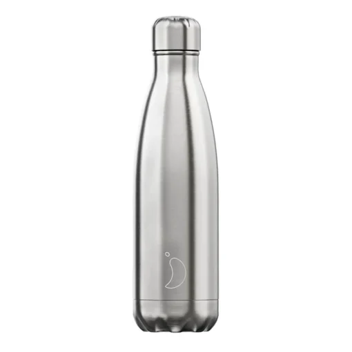 Chilly's 500ml Metal Reusable Water Bottle - Stainless Steel