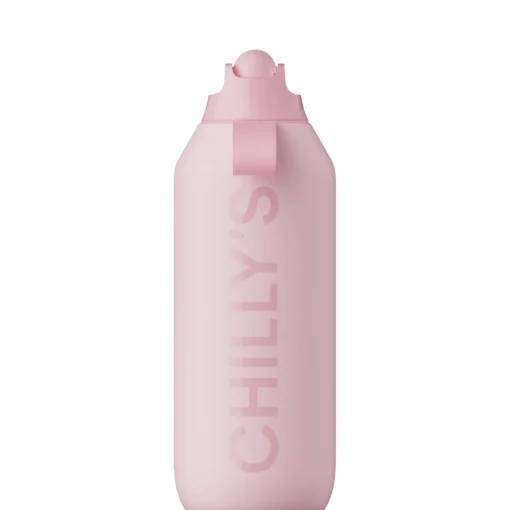 Chilly's Series 2 500ml Flip Reusable Water Bottle - Blush Pink