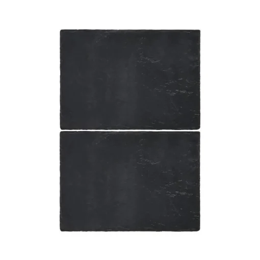 Creative Tops Naturals 2 Piece Rectangle Placemat Set - Slate