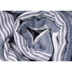 Cuisinart Pack of 2 Antimicrobial Professional Fouta Yarn Dye Tea Towel - Blue Stripe
