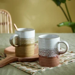 Denby Accents 400ml Ridged Mug - Ochre