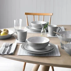 Denby Elements Light Grey Pasta Bowl - 22cm