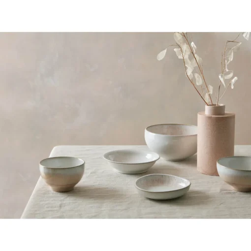 Denby Stoneware Kiln 15.5cm Medium Shallow Bowl - Coral