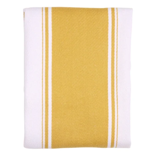Dexam Love Colour Striped Cotton Tea Towel - Ochre