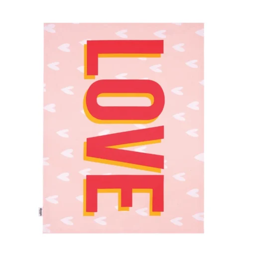 Dexam Recycled Cotton Happy Place Tea Towel - Love