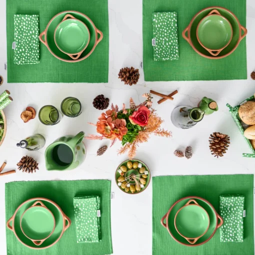 Dexam Sintra Glazed Terracotta Olive Dish - Green