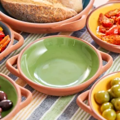 Dexam Sintra Large Glazed Terracotta Tapas Dish - Green