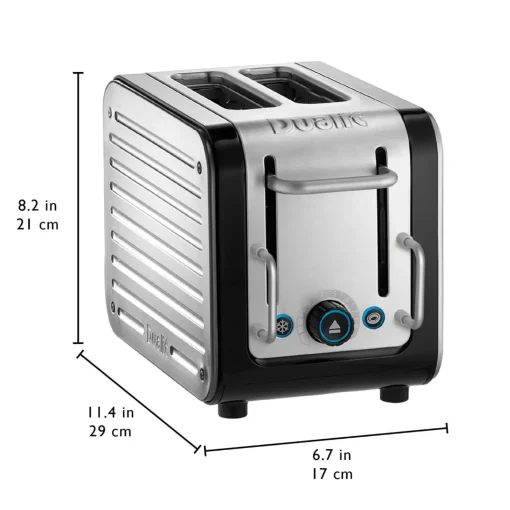 Dualit Architect 26505 2 Slot Toaster - Black & Brushed Stainless Steel