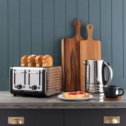 Dualit Architect 46505 4 Slot Toaster - Black & Brushed Stainless Steel