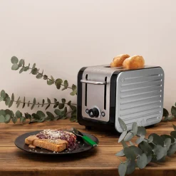 Dualit Architect 26505 2 Slot Toaster - Black & Brushed Stainless Steel