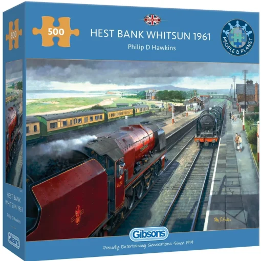 Gibsons 500 Piece Jigsaw Puzzle - Hest Bank Whitsun 1961