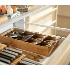 Joseph Joseph DrawerStore Bamboo Tiered Cutlery Organiser