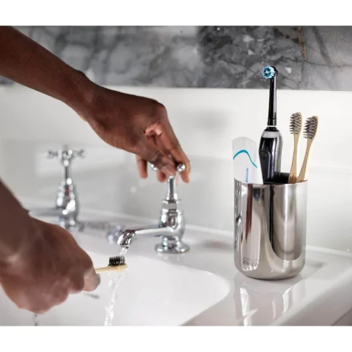 Joseph Joseph EasyStore Luxe Stainless Steel Small Toothbrush Caddy