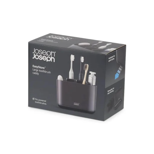 Joseph Joseph EasyStore Large Toothbrush Caddy - Matt Black