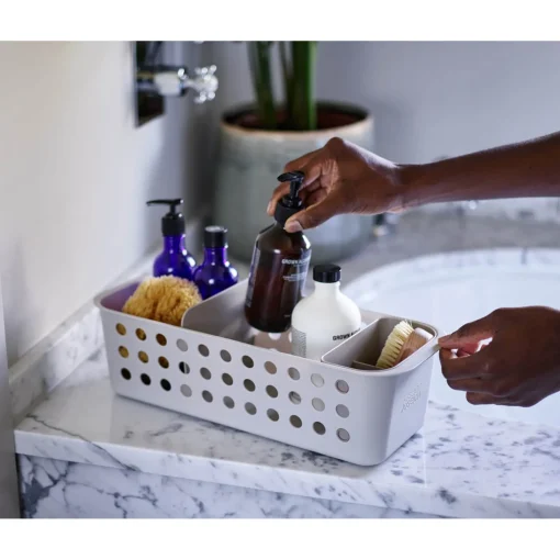 Joseph Joseph EasyStore Slimline Bathroom Storage Basket - Ecru