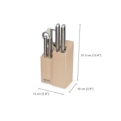 Joseph Joseph Elevate Fusion 5-Piece Knife & Scissor Set with Beechwood Block