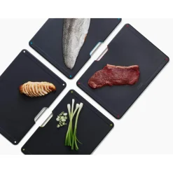 Joseph Joseph Folio Steel 4-Piece Chopping Board Set - Carbon Black