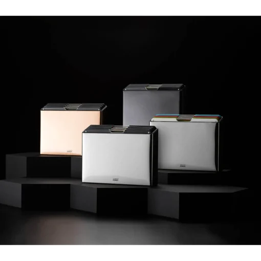 Joseph Joseph Folio Steel 4-Piece Chopping Board Set - Rose Gold