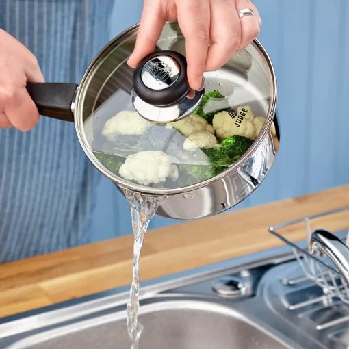 Judge Vista 18cm Stainless Steel Draining Saucepan