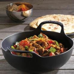 Le Creuset Cast Iron 24cm Balti Dish - Satin Black