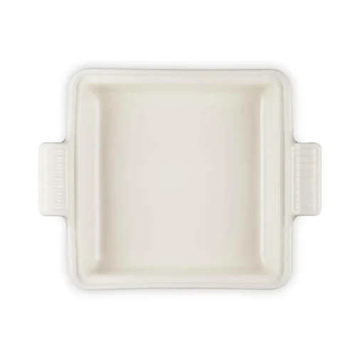 Le Creuset Heritage Stoneware 23cm Square Dish with Lid - Meringue