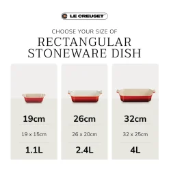 Le Creuset Heritage Stoneware 32cm Rectangular Deep Dish - Sea Salt