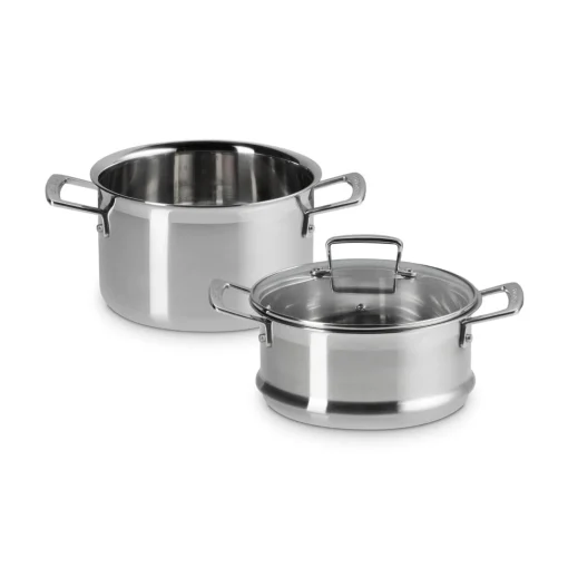 Le Creuset 3-Ply Stainless Steel Casserole with Steamer - 20cm