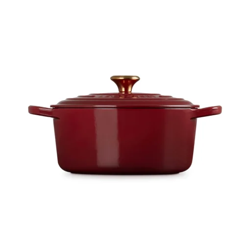 Le Creuset Signature Cast Iron 22cm Round Casserole - Garnet