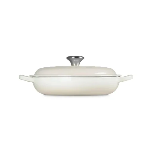 Le Creuset Signature Cast Iron 22cm Shallow Casserole - Meringue