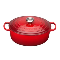 Le Creuset Signature Cast Iron 27cm Oval Casserole - Cerise