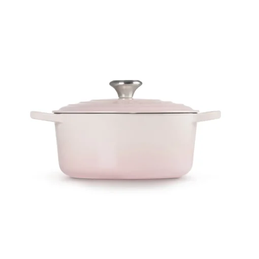 Le Creuset Signature Cast Iron 28cm Round Casserole - Shell Pink