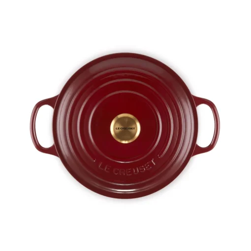 Le Creuset Signature Cast Iron 22cm Round Casserole - Garnet