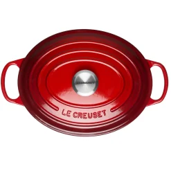 Le Creuset Signature Cast Iron 27cm Oval Casserole - Cerise