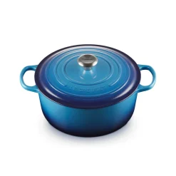 Le Creuset Signature Cast Iron 28cm Round Casserole - Azure