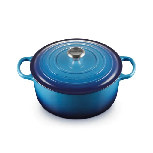 Le Creuset Signature Cast Iron 28cm Round Casserole - Azure