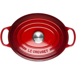 Le Creuset Signature Cast Iron 25cm Oval Casserole - Cerise