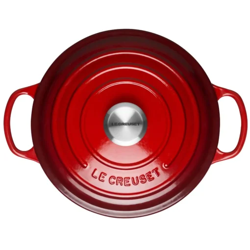 Le Creuset Signature Cast Iron 26cm Round Casserole - Cerise