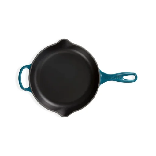 Le Creuset Signature Cast Iron 23cm Round Skillet - Deep Teal