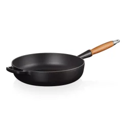 Le Creuset Signature Cast Iron 3 Piece Frying Pan & Saute Pan Set - Satin Black