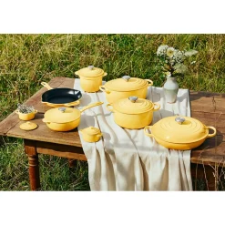Le Creuset Signature Cast Iron 3 Piece Round Casserole Dish Set - Camomille
